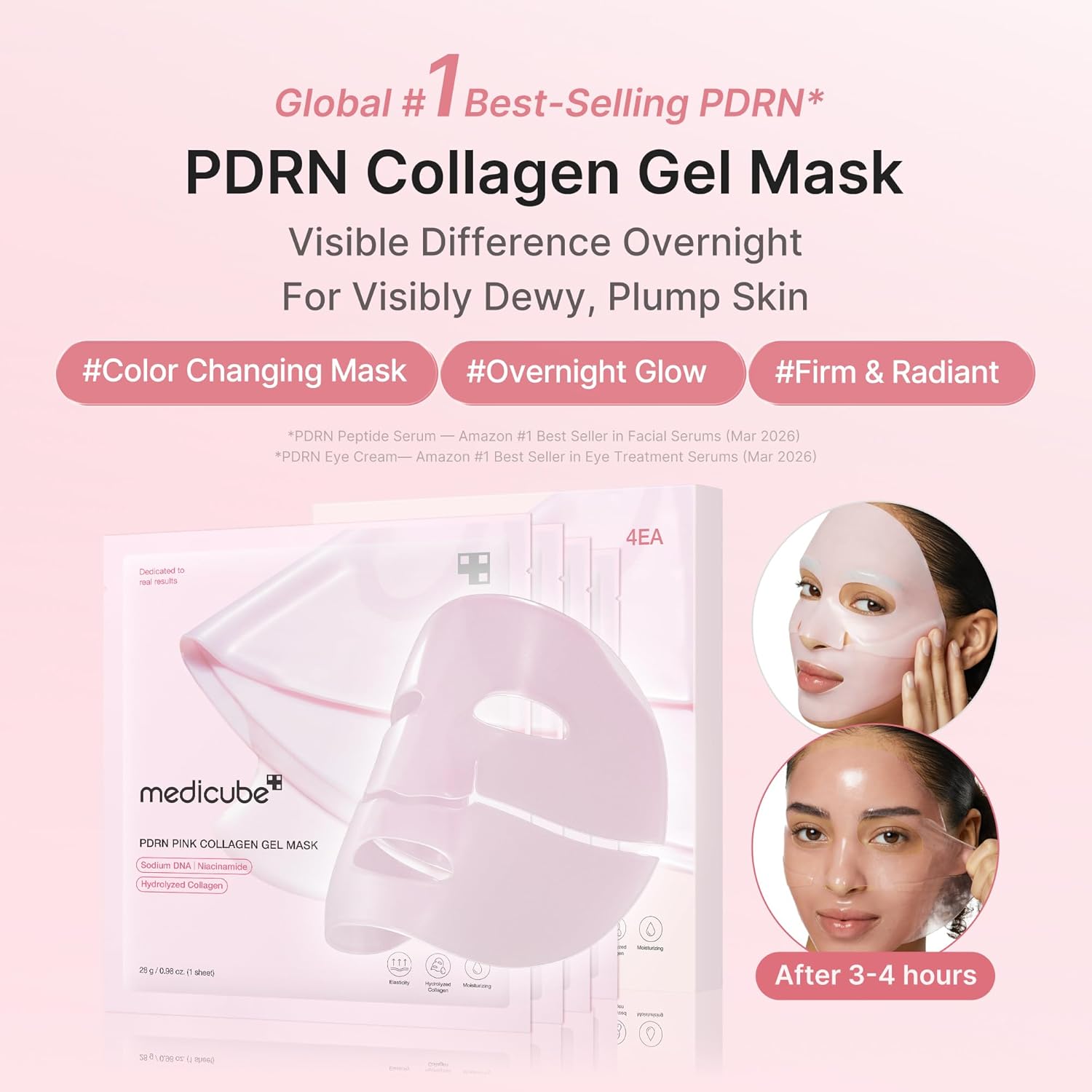 medicube Jelly Gel Mask with Salmon DNA PDRN Pink Collagen - Image 2